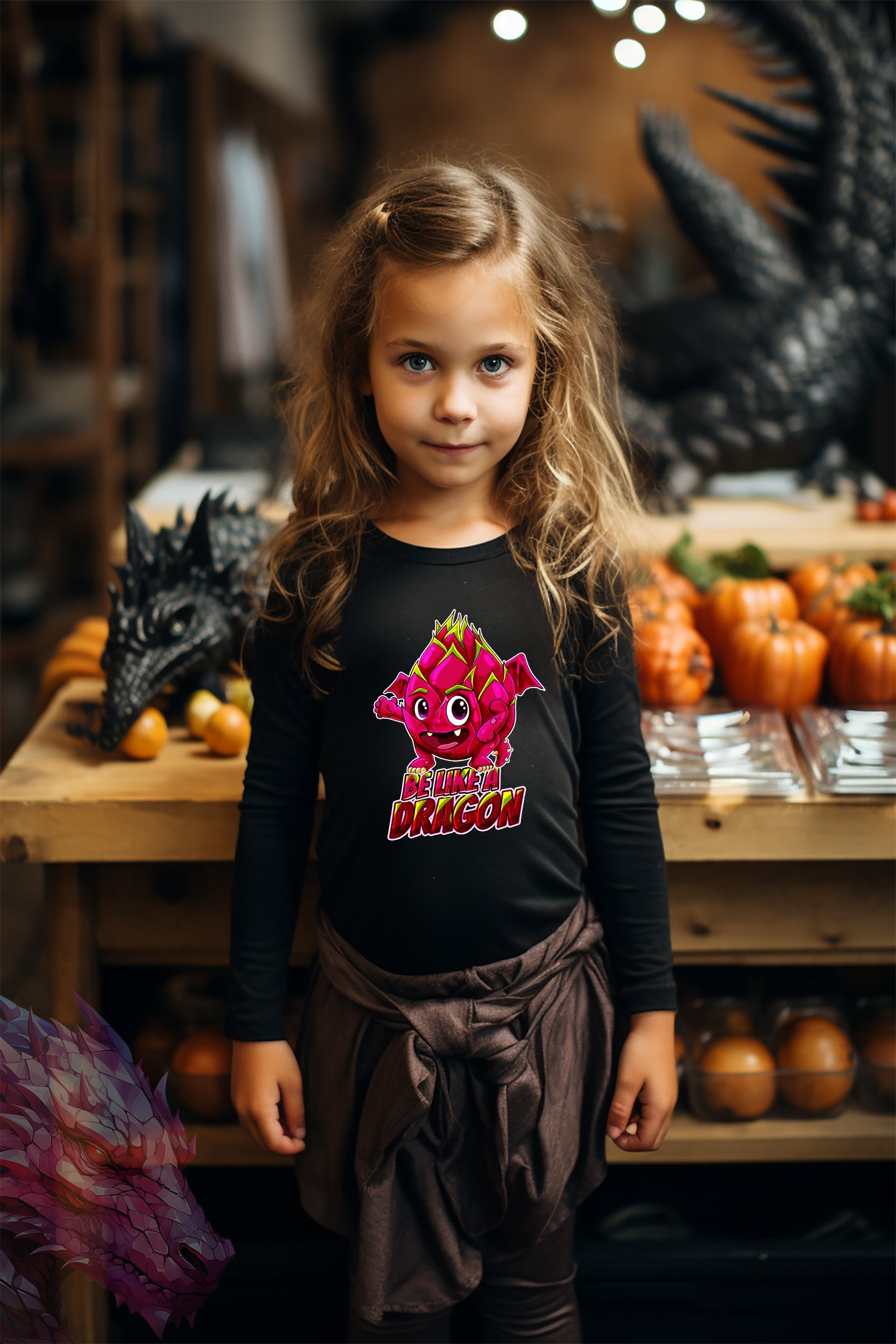 Kinder Premium Langarmshirt - Be like a Dragon