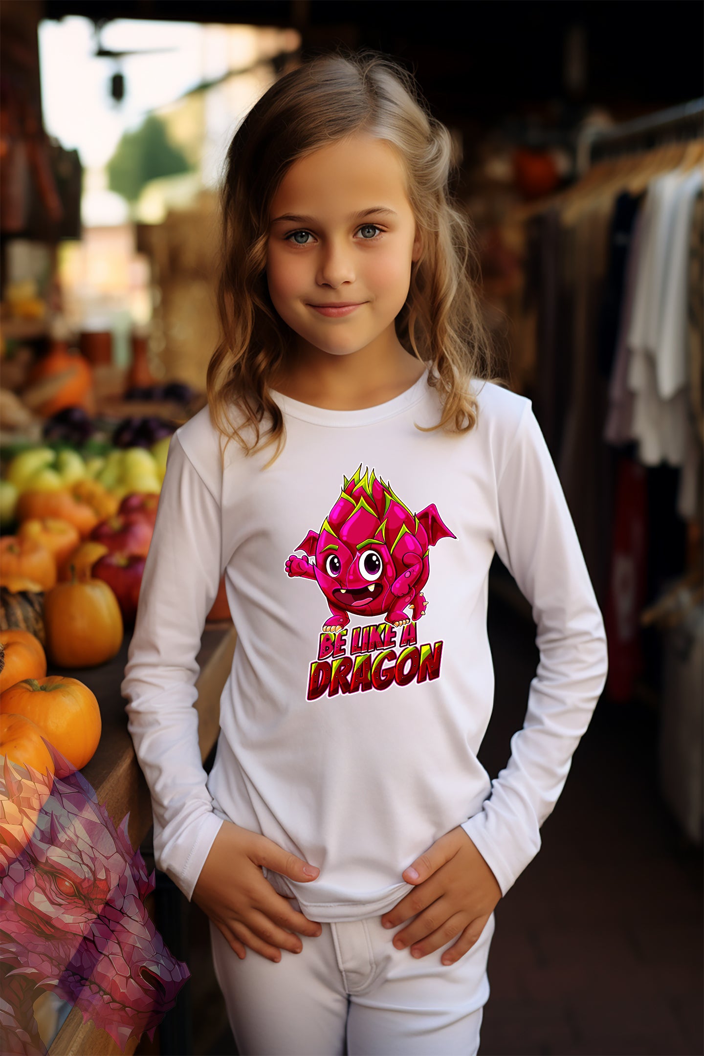 Kinder Premium Langarmshirt - Be like a Dragon