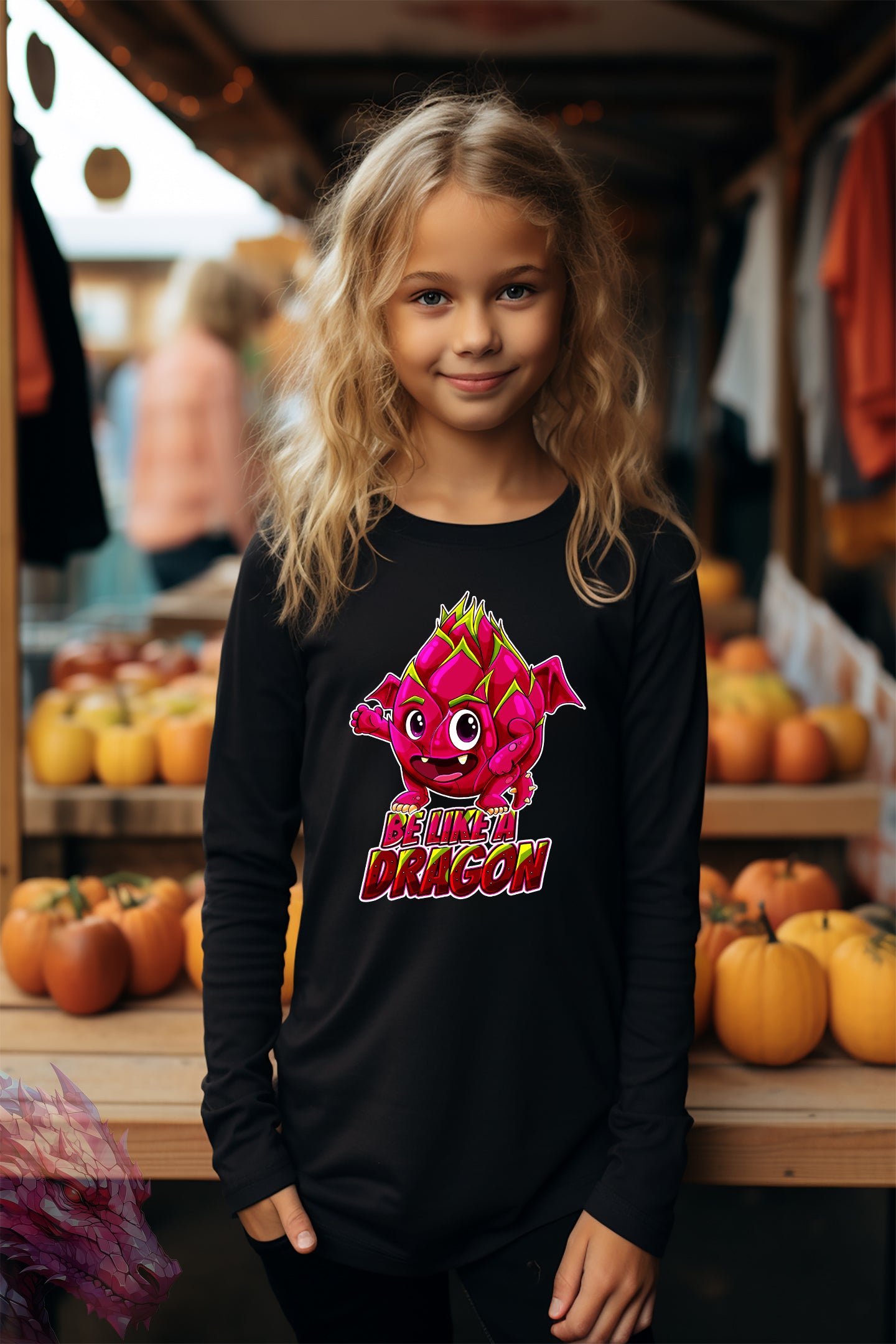 Kinder Premium Langarmshirt - Be like a Dragon