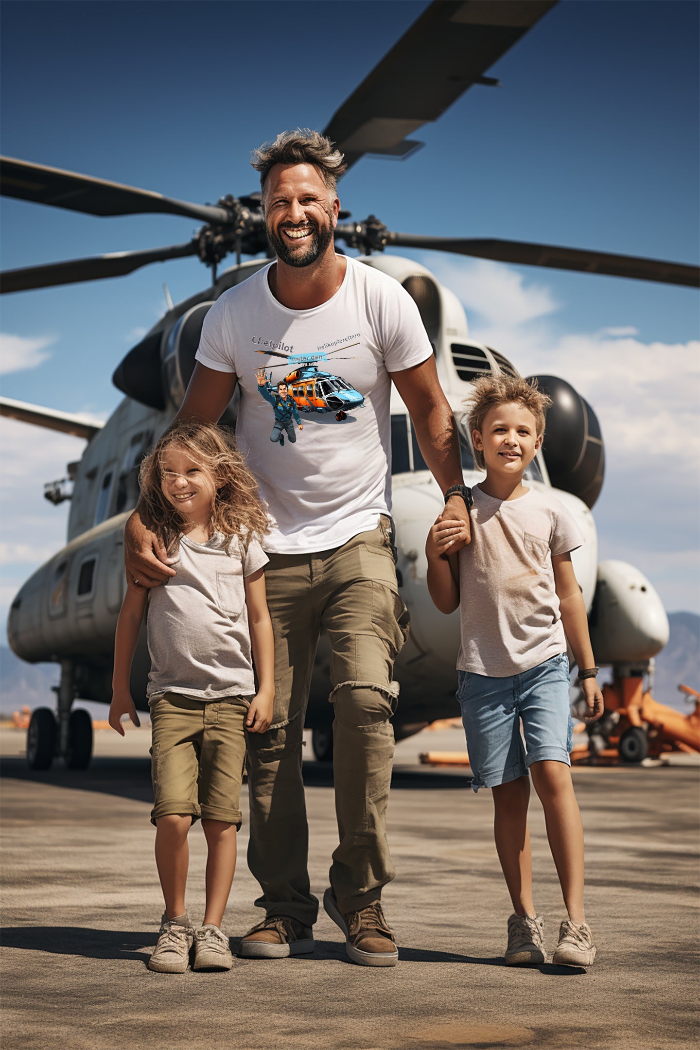 Männer T-Shirt - Chefpilot "unter den" Helikoptereltern