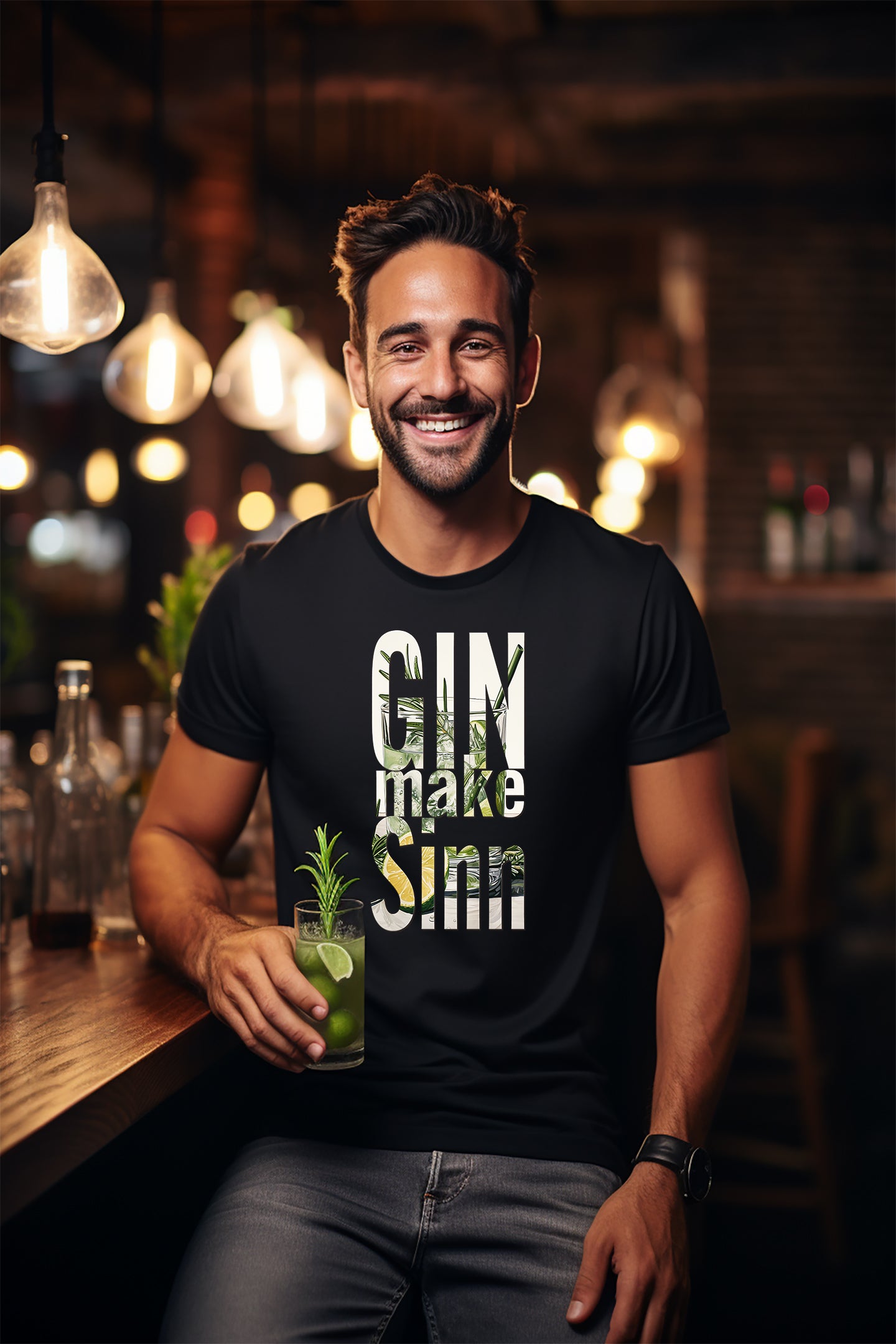 Männer Premium T-Shirt - Gin make Sinn