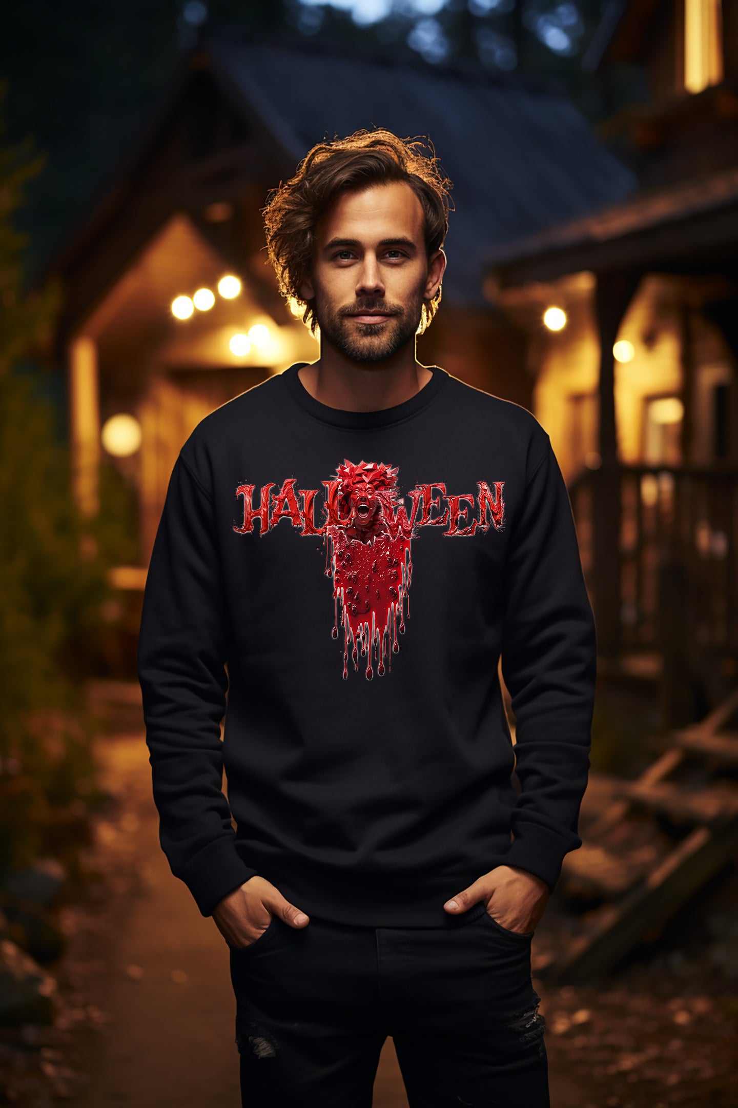 Männer Premium Pullover - Halloween