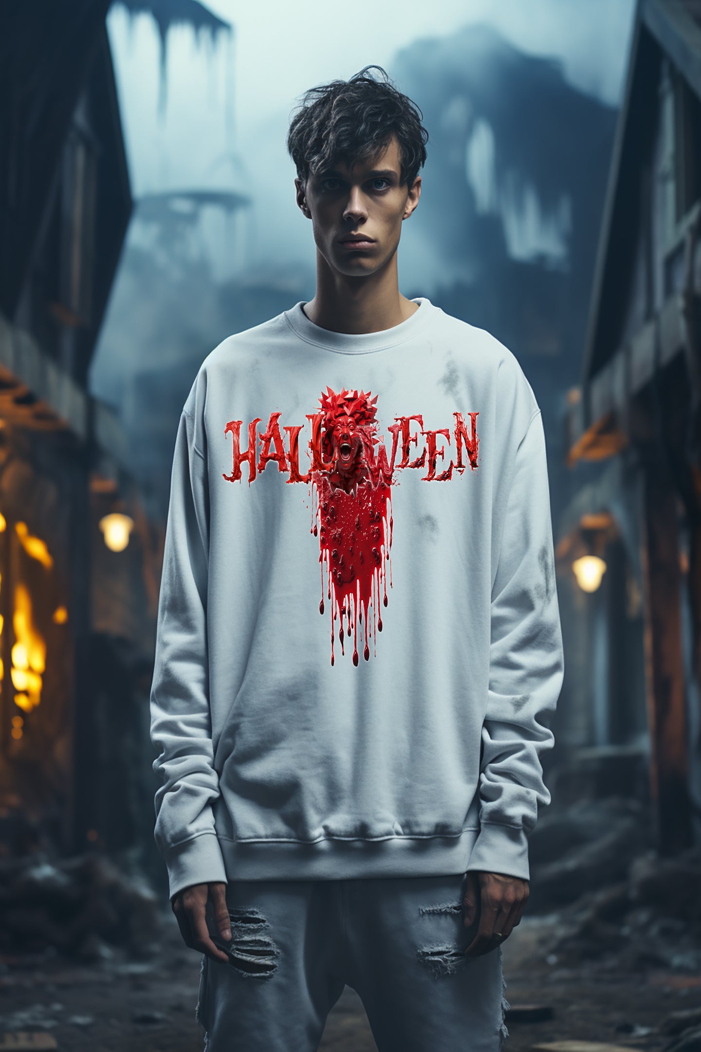 Männer Premium Pullover - Halloween