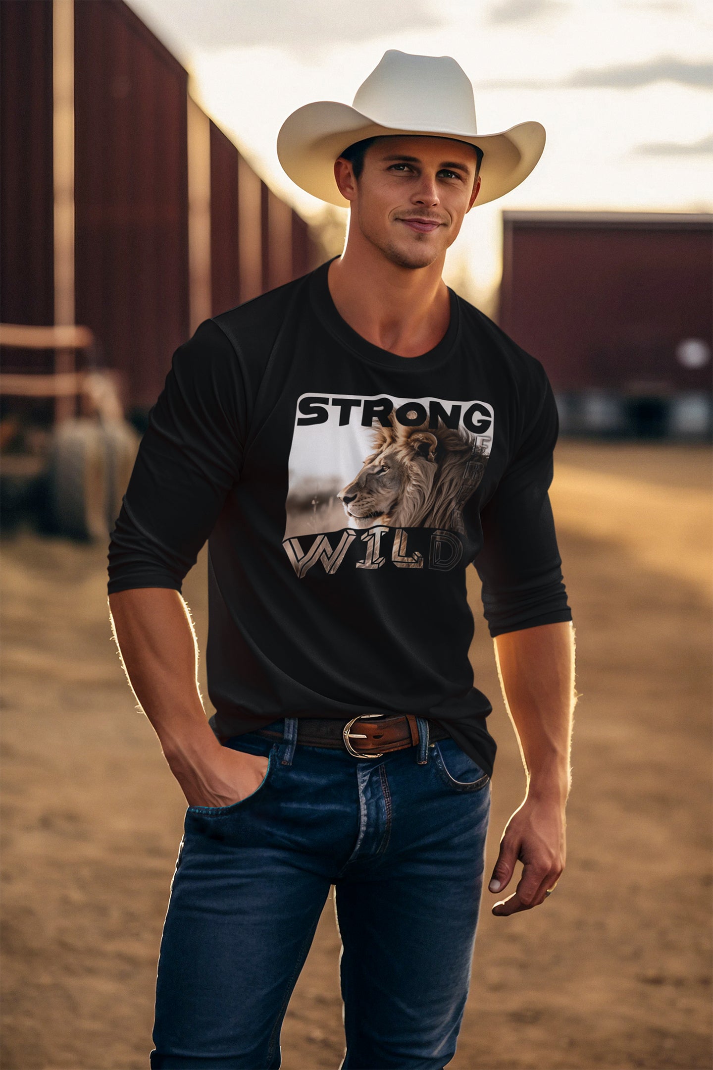 Männer Premium Langarmshirt - Strong, Wild, Free