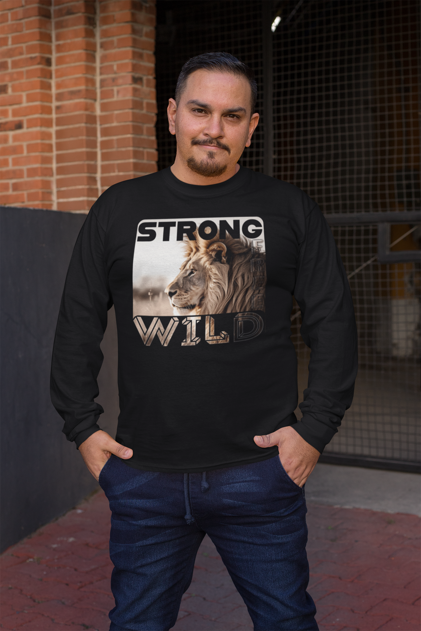 Männer Premium Langarmshirt - Strong, Wild, Free