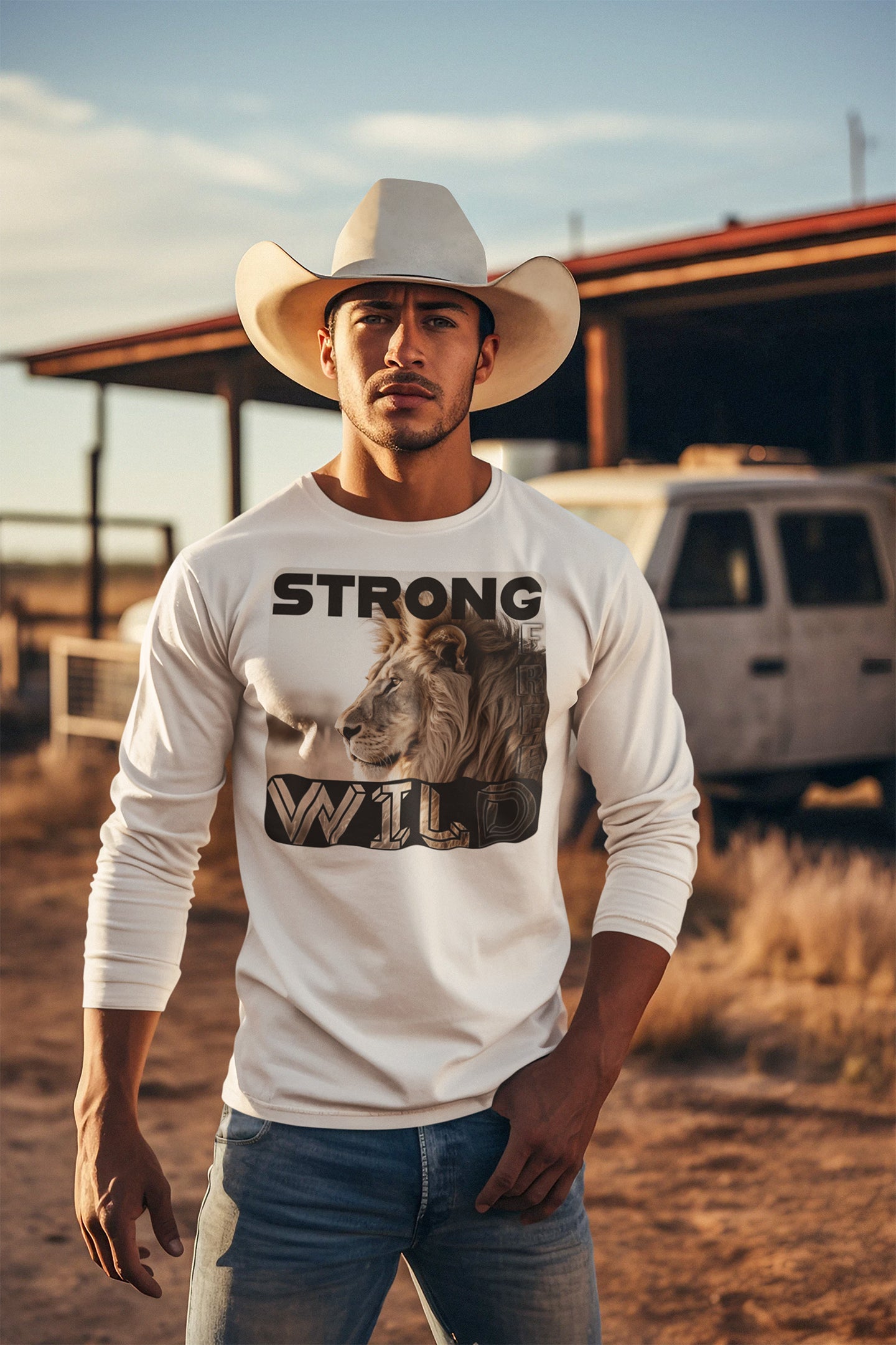 Männer Premium Langarmshirt - Strong, Wild, Free