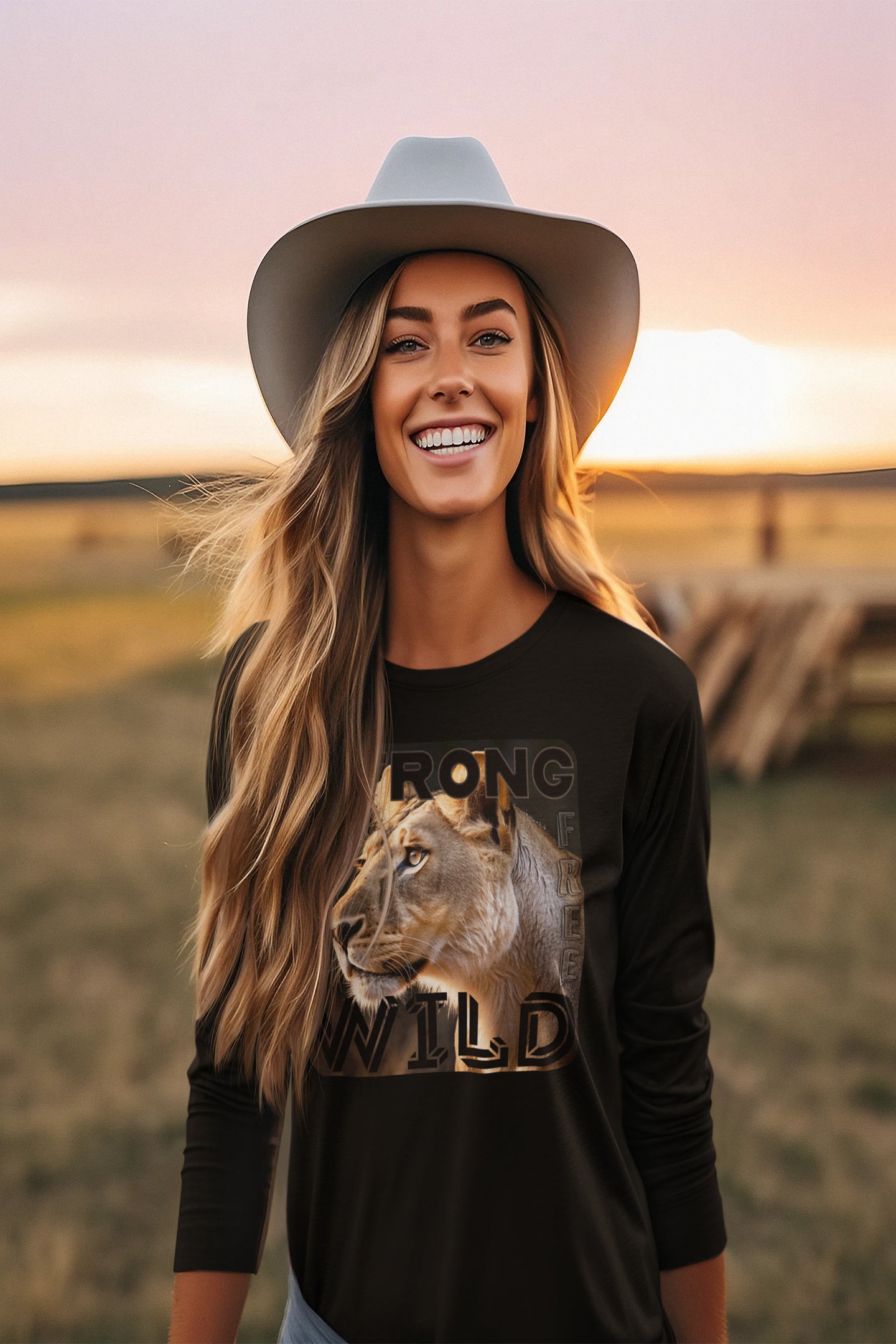 Frauen Premium Langarmshirt - Strong, Wild, Free