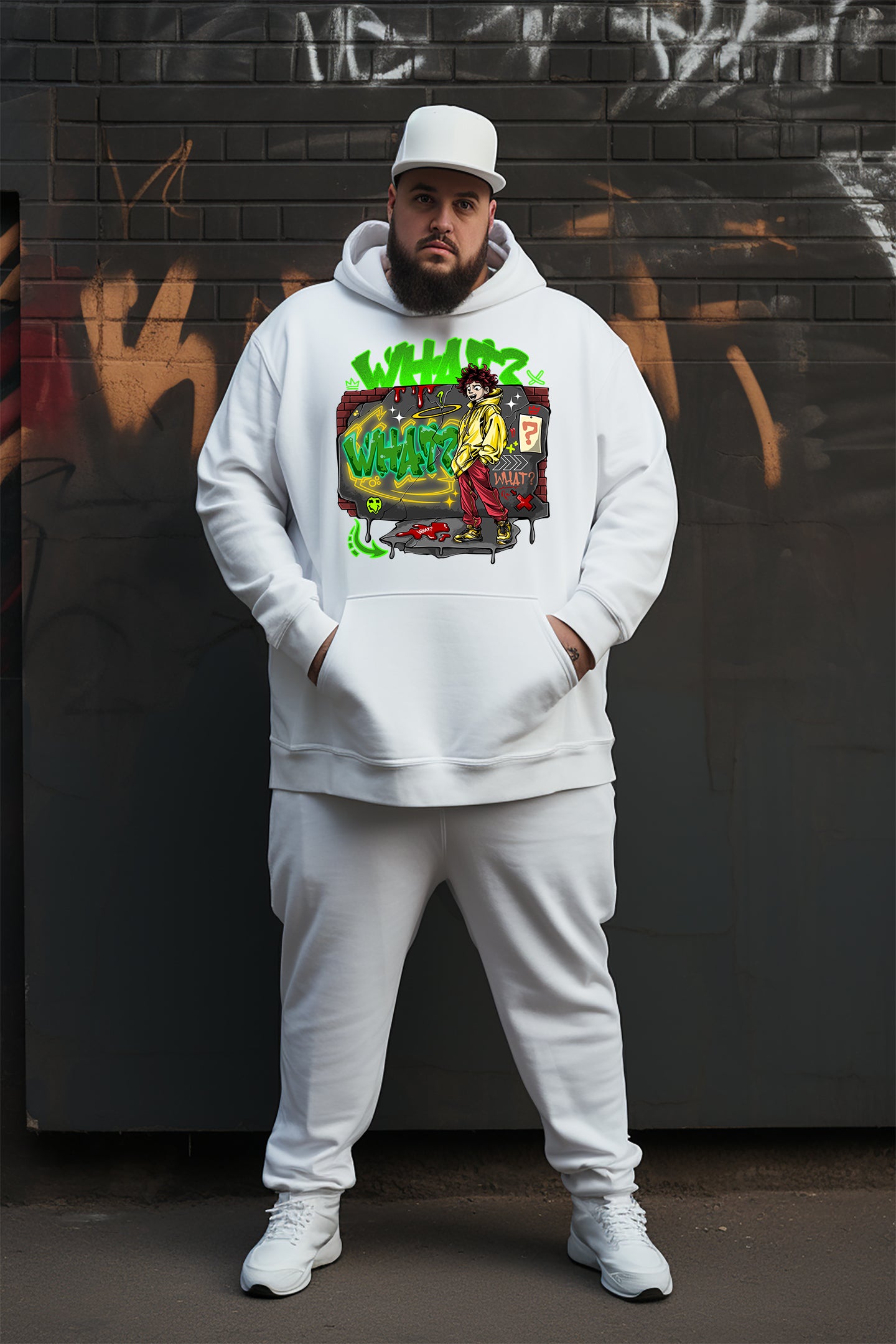 Männer Premium Hoodie - What?