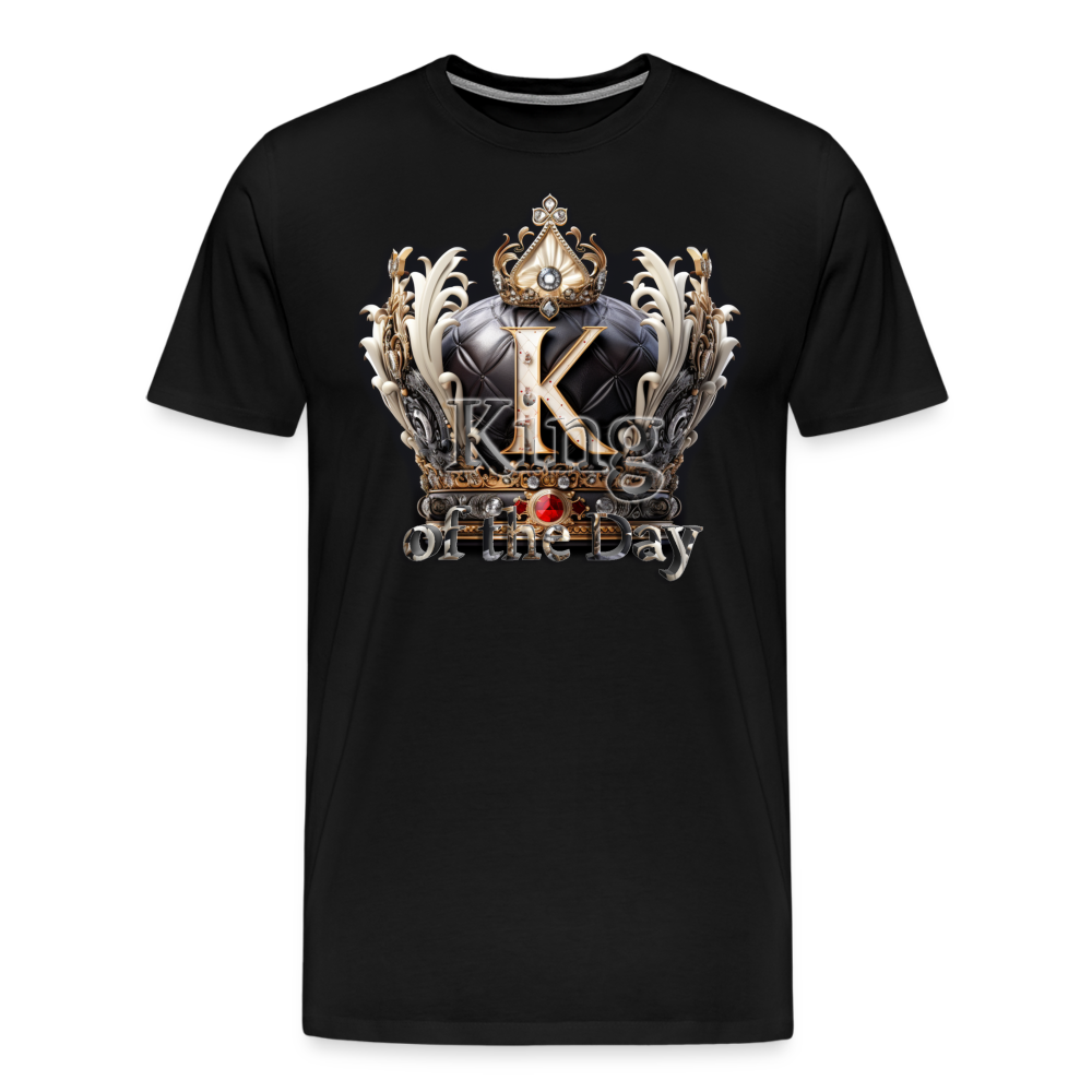 Männer Premium T-Shirt - King of the Day - Schwarz