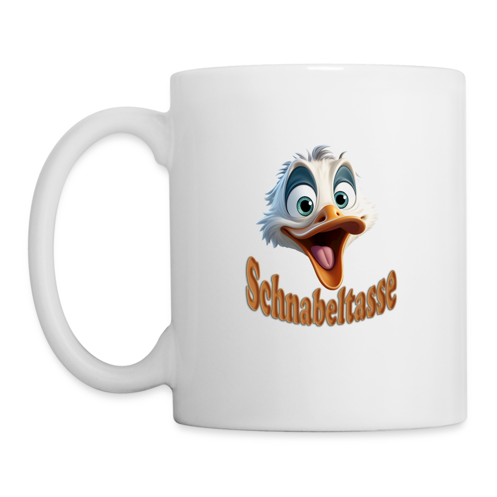 Kaffeetasse - Schnabeltasse - weiß