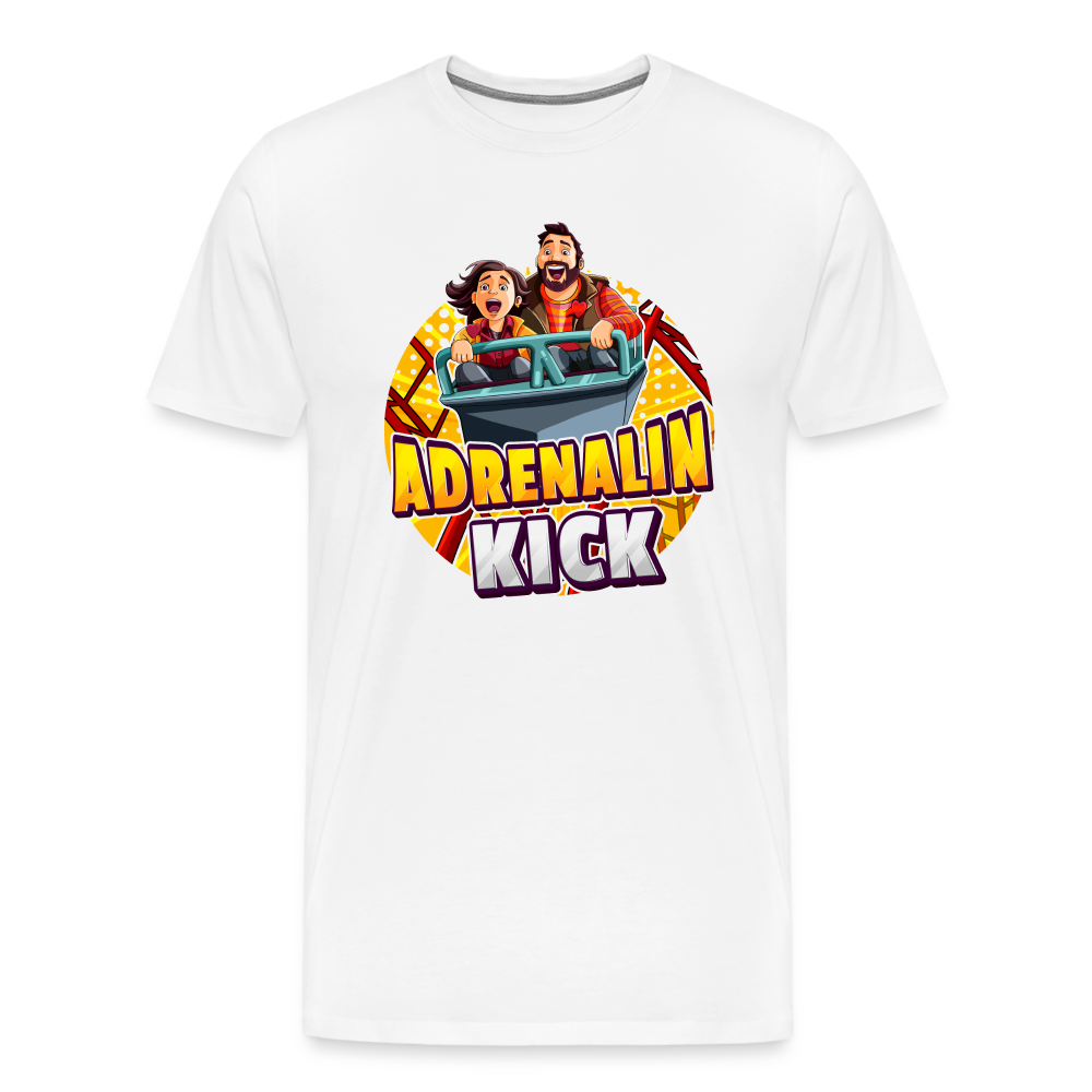 Männer Premium T-Shirt - Adrenalinkick - weiß