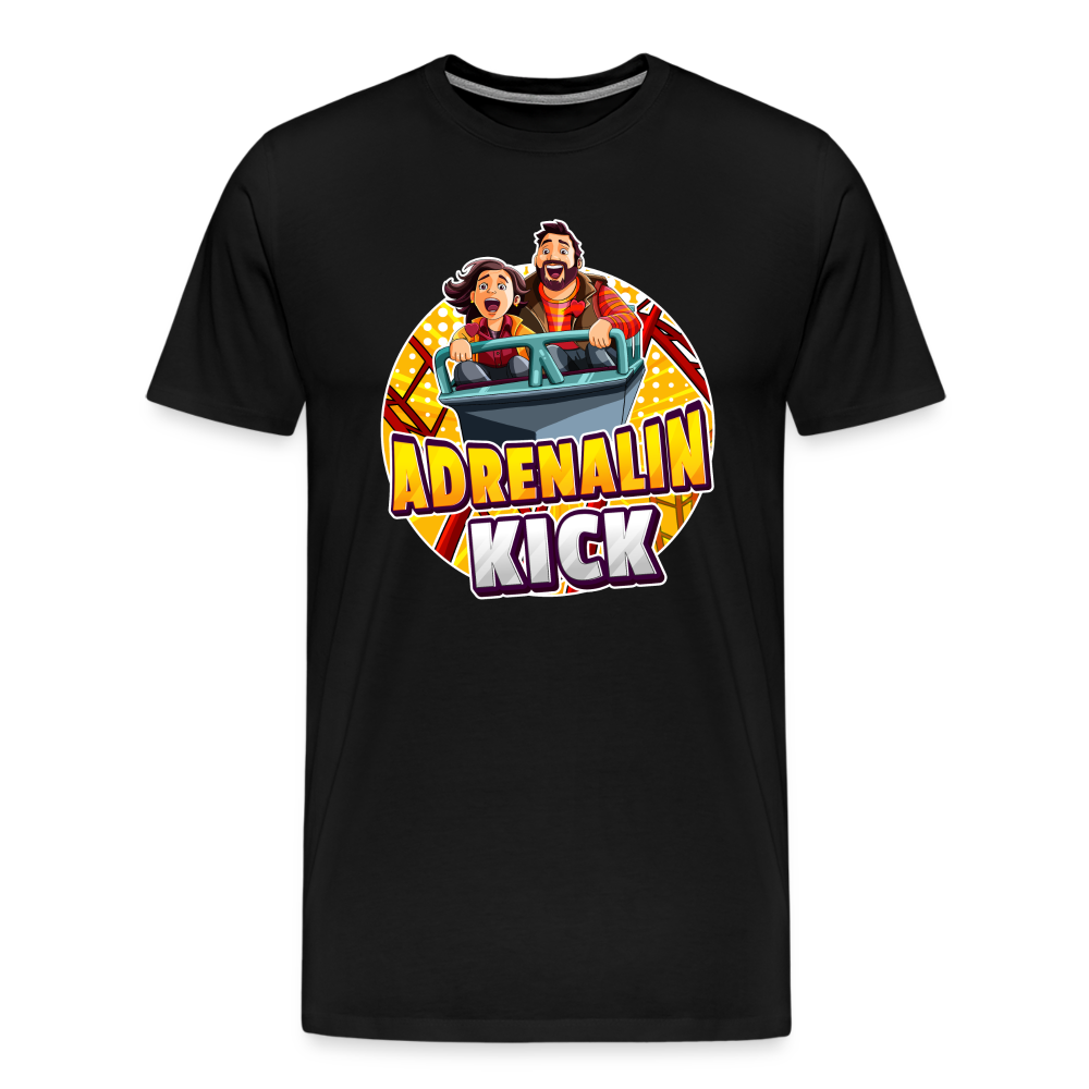 Männer Premium T-Shirt - Adrenalinkick - Schwarz