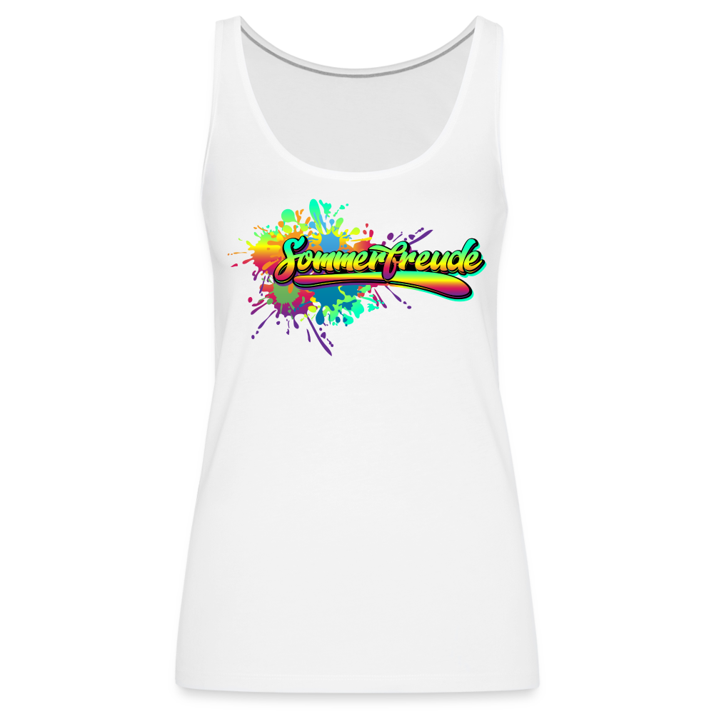 Frauen Premium Tank Top - Sommerfreude - weiß