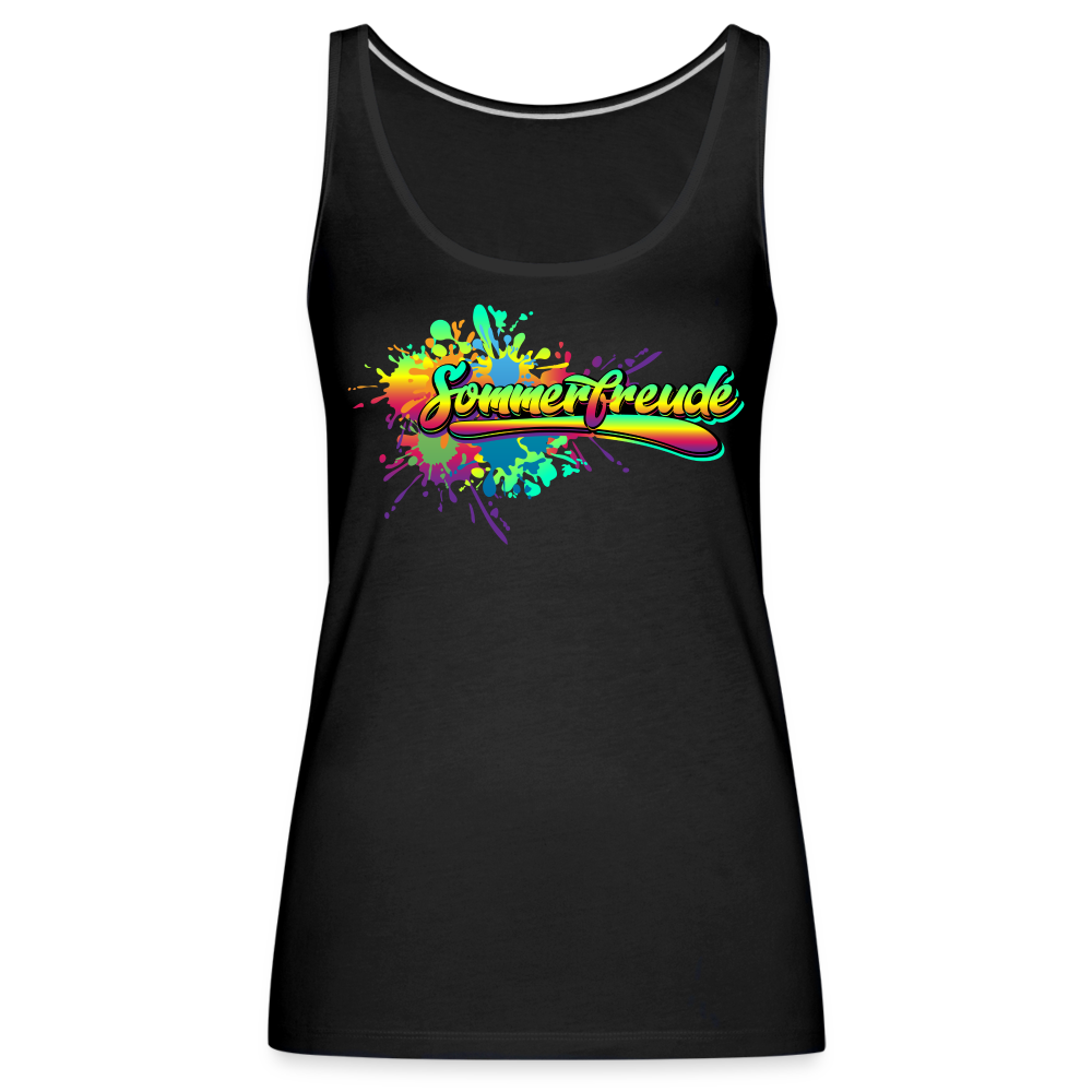 Frauen Premium Tank Top - Sommerfreude - Schwarz