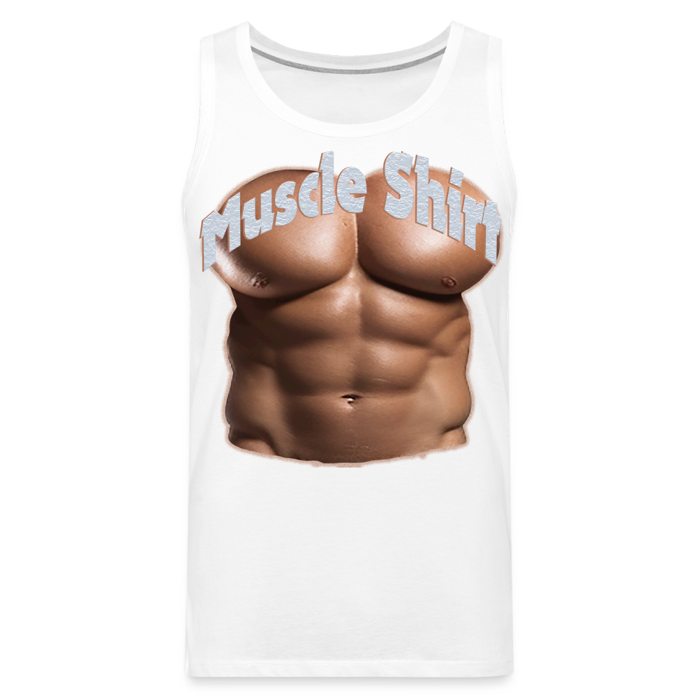 Männer Premium Tank Top - Muscle Shirt - weiß