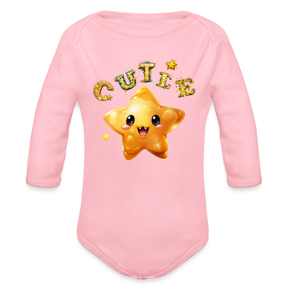 Baby Bio-Langarm-Body - Cutie Star - Hellrosa