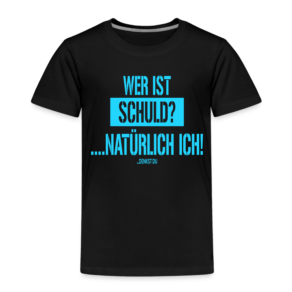 Kinder Premium T-Shirt - Wer ist Schuld? - Schwarz