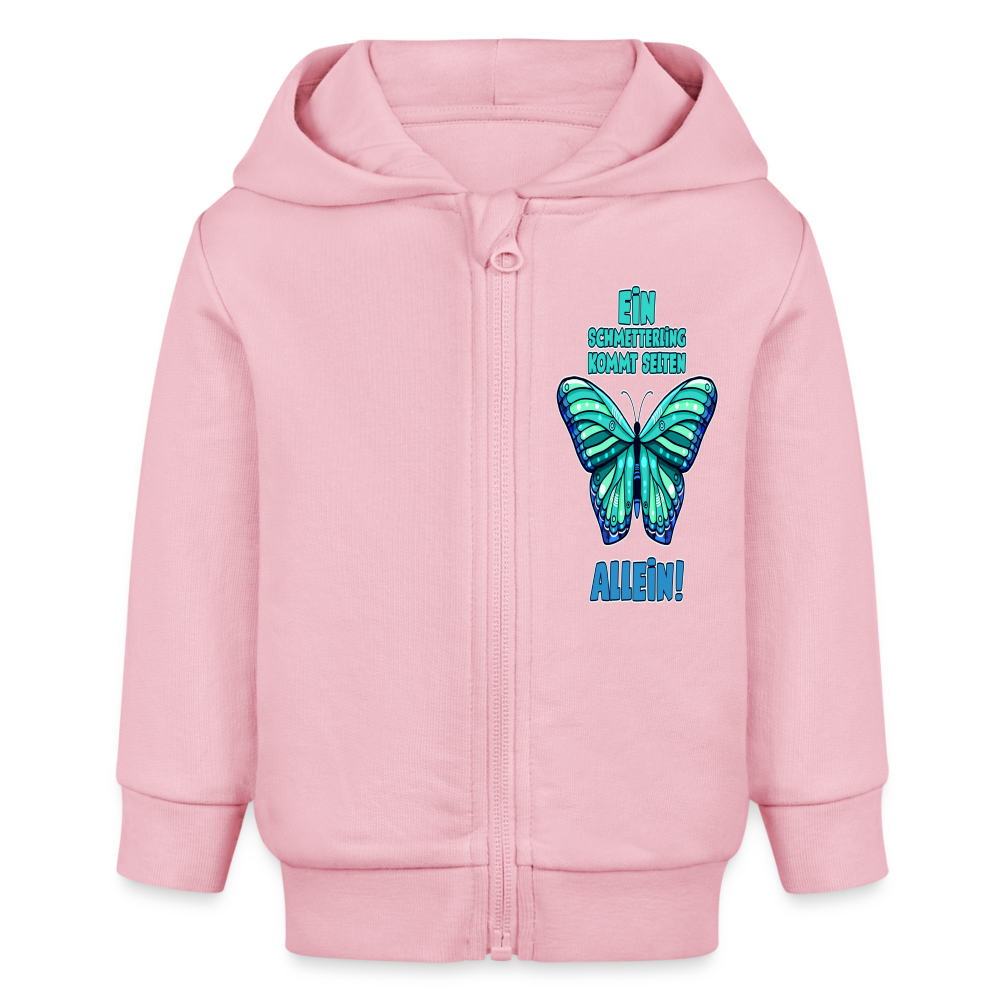 Stanley/Stella Bio Zip Hoodie BABY CONNECTOR - Ein Schmetterling kommt selten allein! - Hellrosa